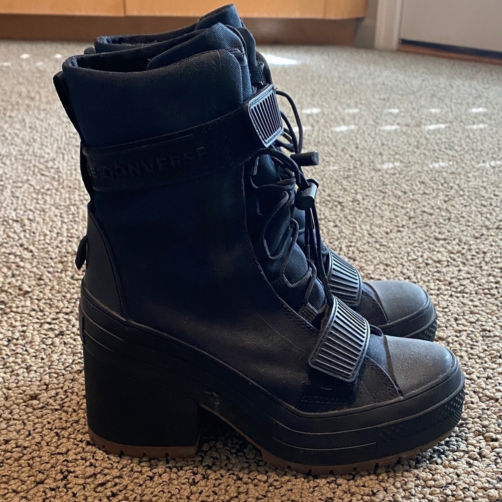 Converse Black Combat Boots for Women - Picture 5 of 8